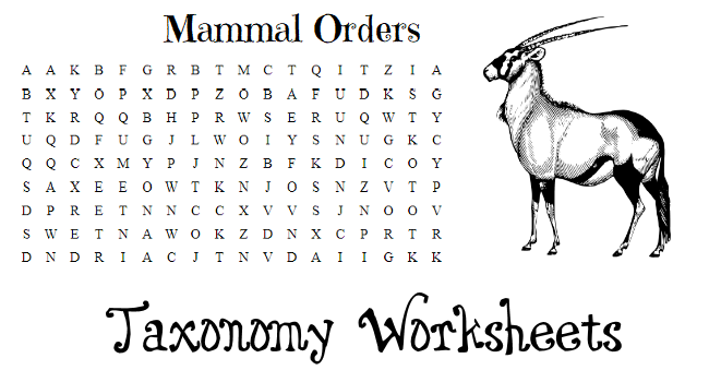 secular homeschooling printables on taxonomy and biology